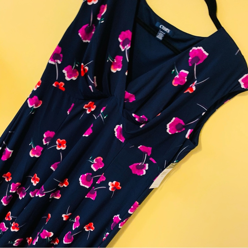 Chaps Women’s Size 16W Blue Floral Dress NWT